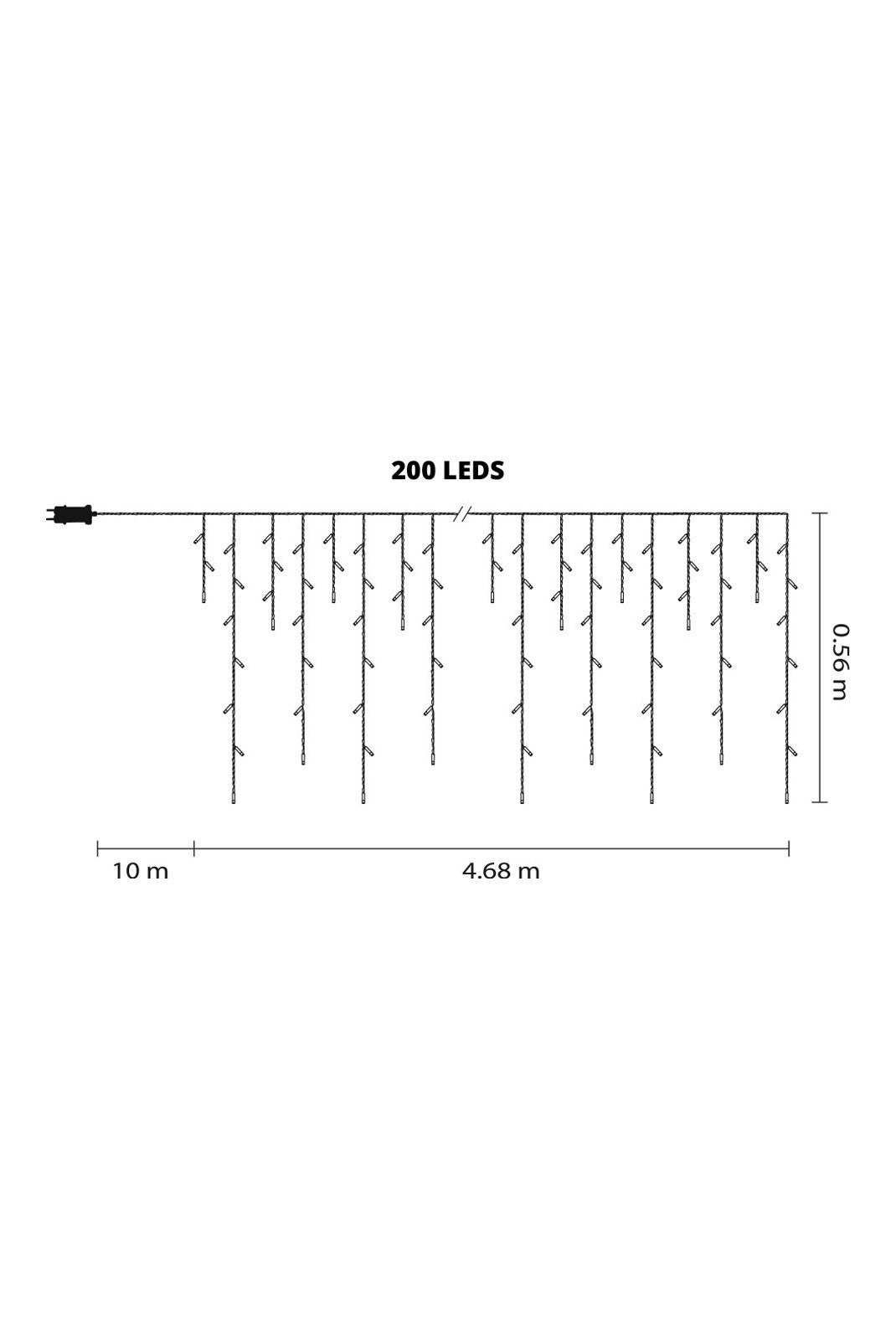 Guirlande lumineuse Blanc chaud - 200 LED