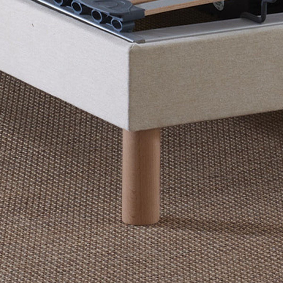 Lit électrique de relaxation multi lattes lisse Beige 90 x 200