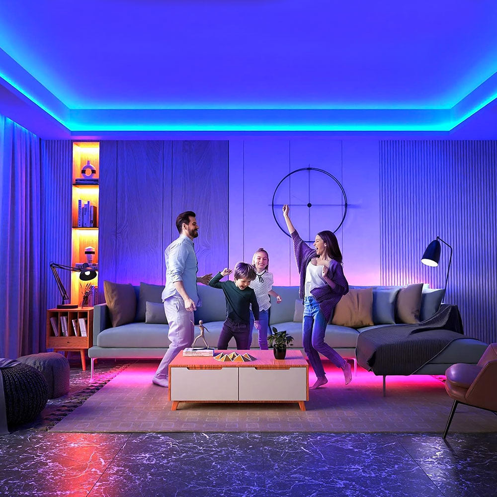 Ruban LED adhésif 5 mètres – 16 couleurs, 5 modes et télécommande