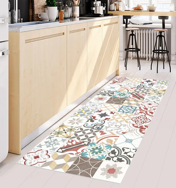 Tapis vinyle - Carreaux vintage 4