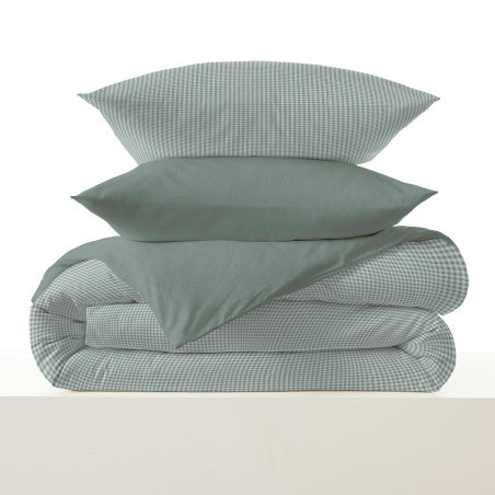 Pack Complet Housse de couette Imprimé 220 x 240 cm - Drap housse 140 x 190 cm - 100% coton / 57 fils/cm²- GABRIELLE SAUGE