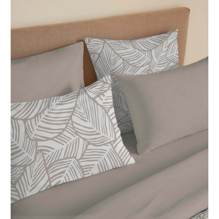 Pack Complet Housse de couette Imprimé 220 x 240 cm - Drap housse 160 x 200 cm - 100% coton / 57 fils/cm²- FIRA NATUREL