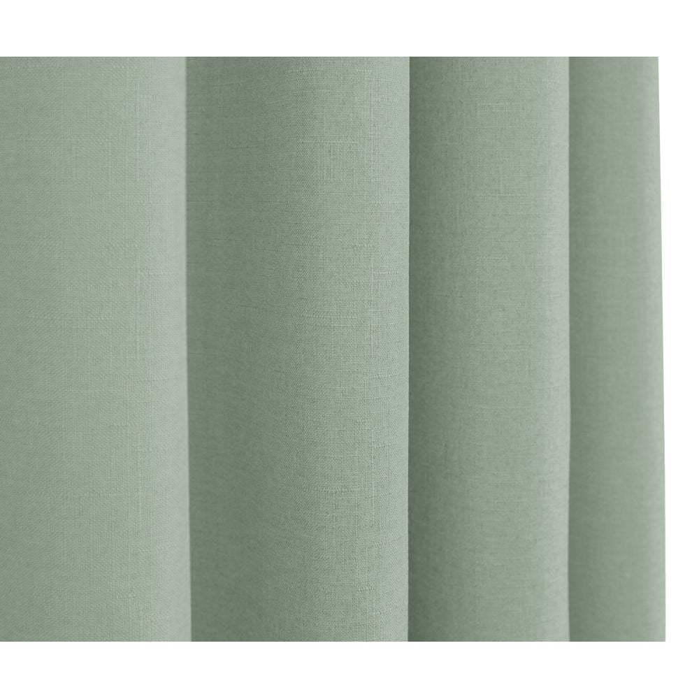 Paire de rideaux à œillets "effet lin" 140 x 260 cm Moonlight deco Menthe