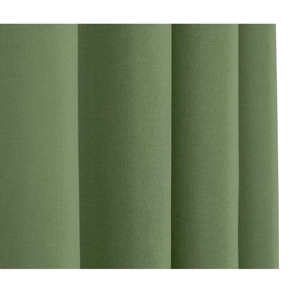 Paire de rideaux à œillets "effet lin" 140 x 260 cm Moonlight deco Romarin