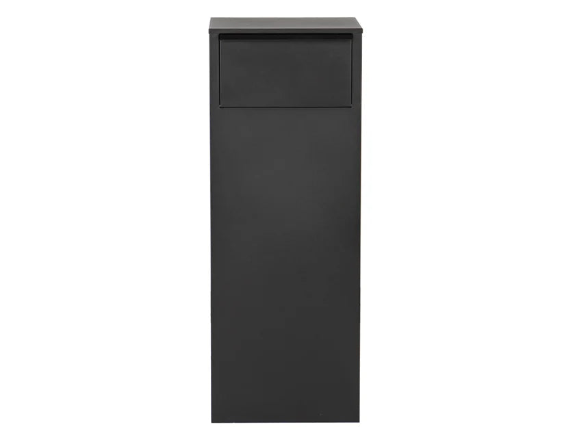 Boîte aux lettres pour colis debout Dortmund noire mat - Serrure cylindrique avec 2 clés