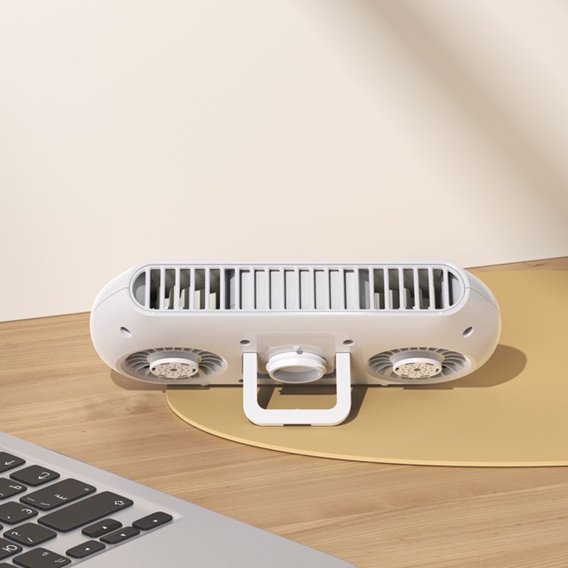 Ventilateur portable compact blanc avec clip