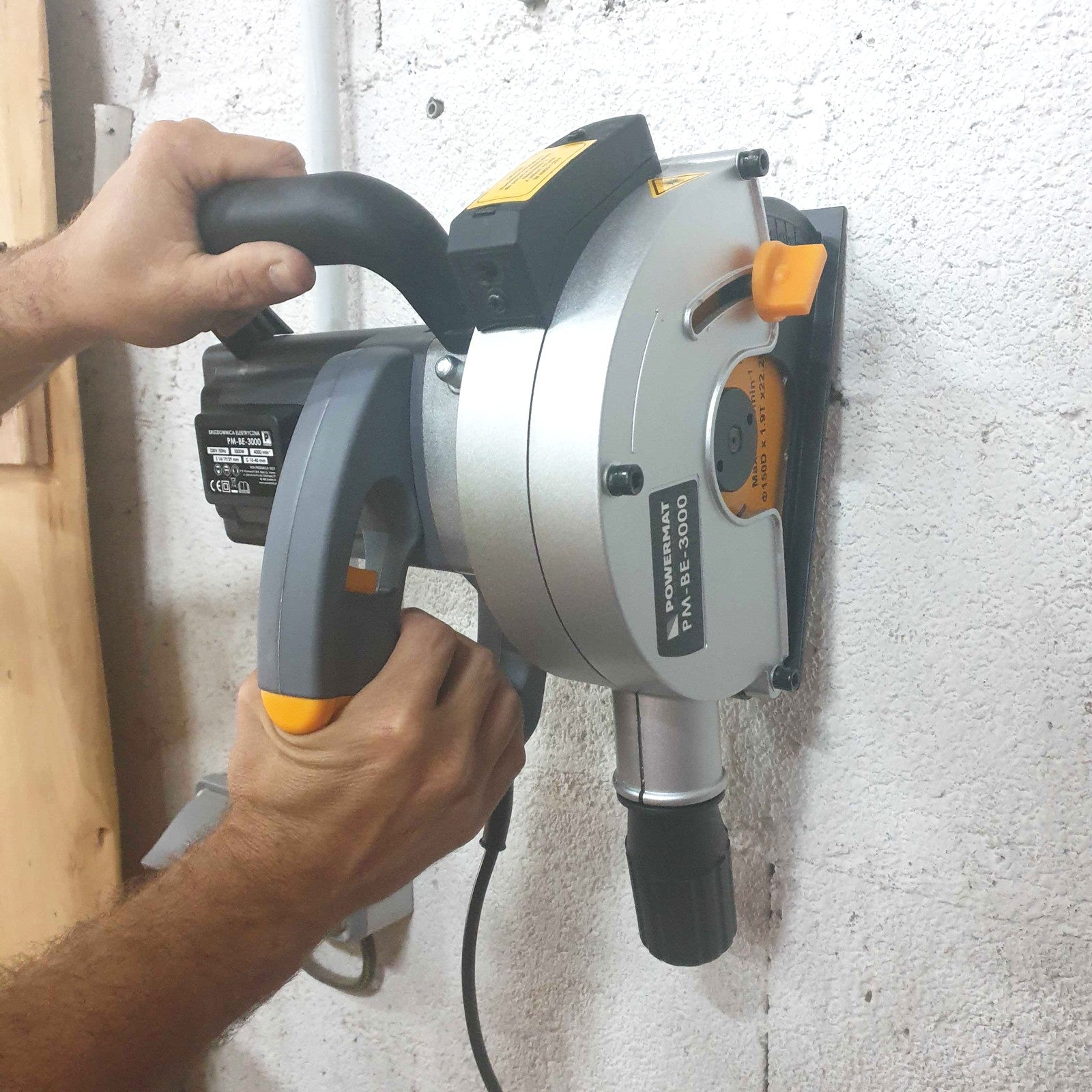 Mallette rainureuse électrique à béton double disques avec laser 3000W