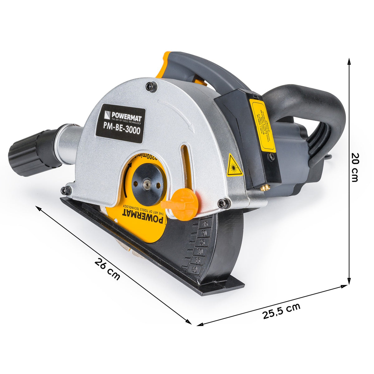 Mallette rainureuse électrique à béton double disques avec laser 3000W