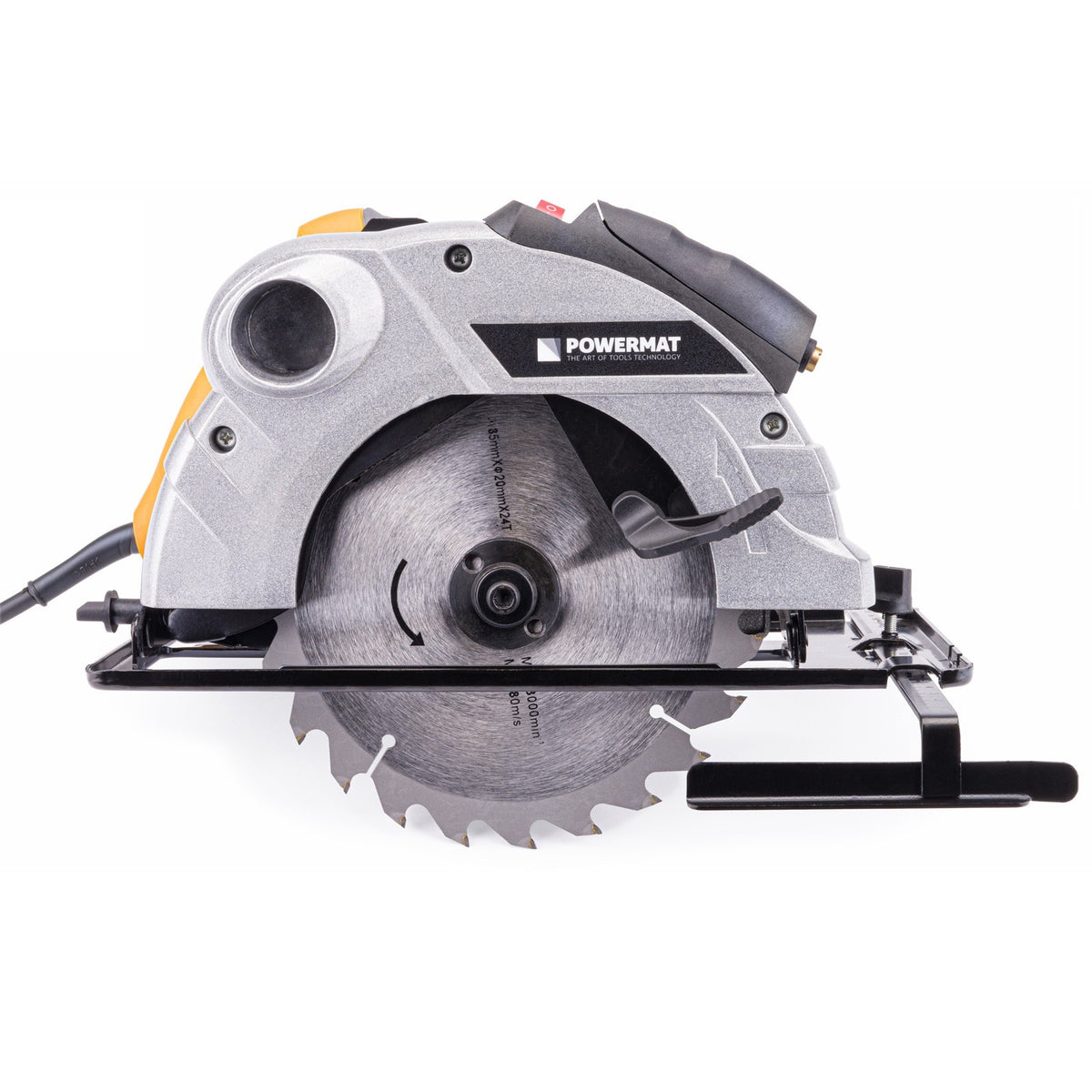 Scie circulaire à bois avec laser 2250 W 2 disques 185 mm 24/40 dents