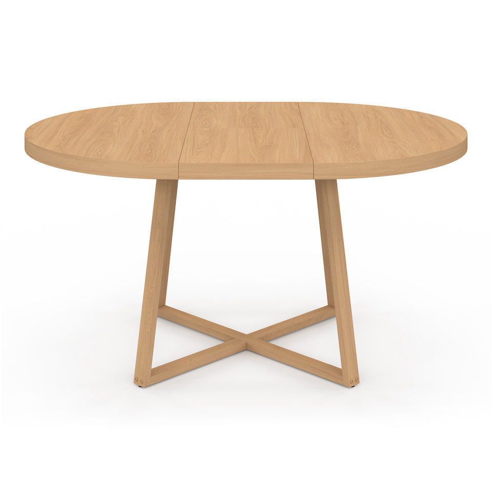 Table repas Sana plateau extensible 110-150 rond et pieds bois