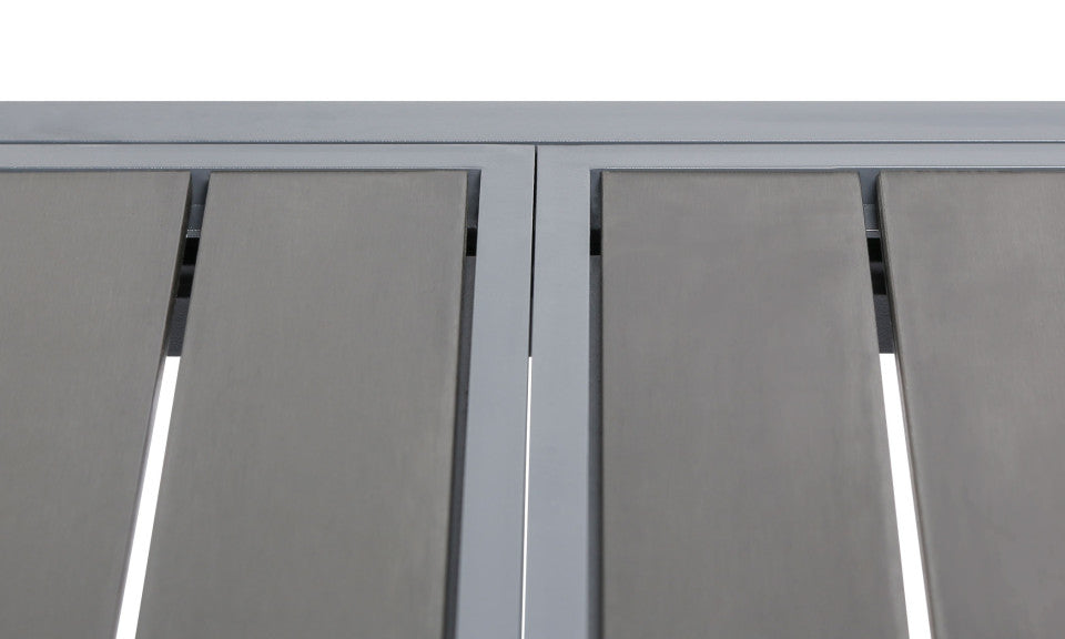 Table de jardin extensible en polywood 90-180cm gris anthracite