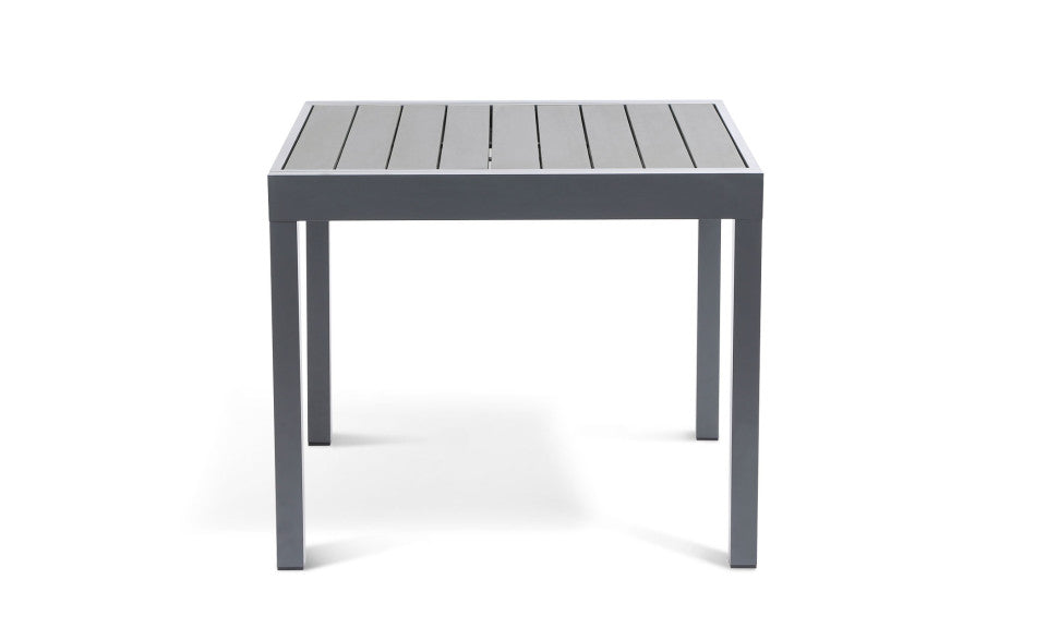 Table de jardin extensible en polywood 90-180cm gris anthracite