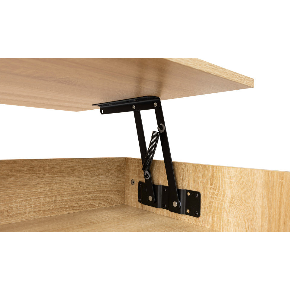 Table basse Tania relevable bois et noir