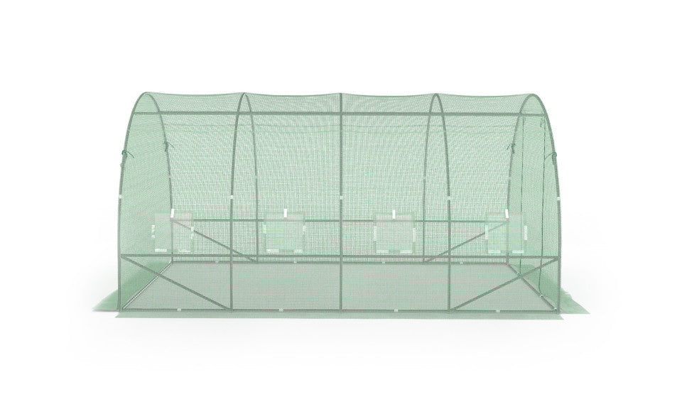 Serre tunnel de jardin 12m² verte bâche renforcée 130 gr/m² - Gamme maraichère