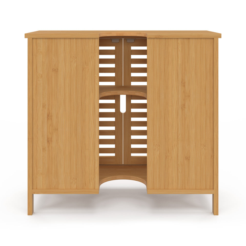 Meuble sous vasque Maya bambou 2 portes