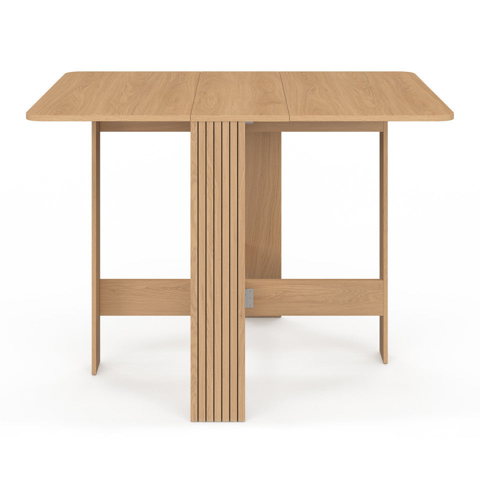 Table à manger dépliable Faustine bois et lattes 103cm