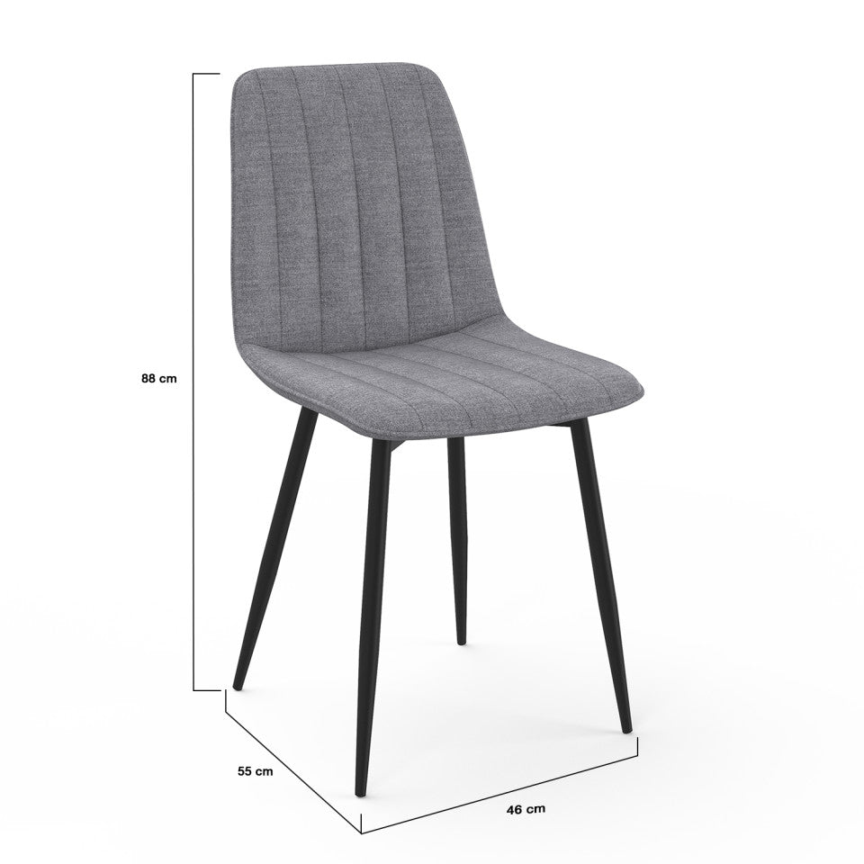 Chaises Fiona en velours mix de couleurs - lot de 6