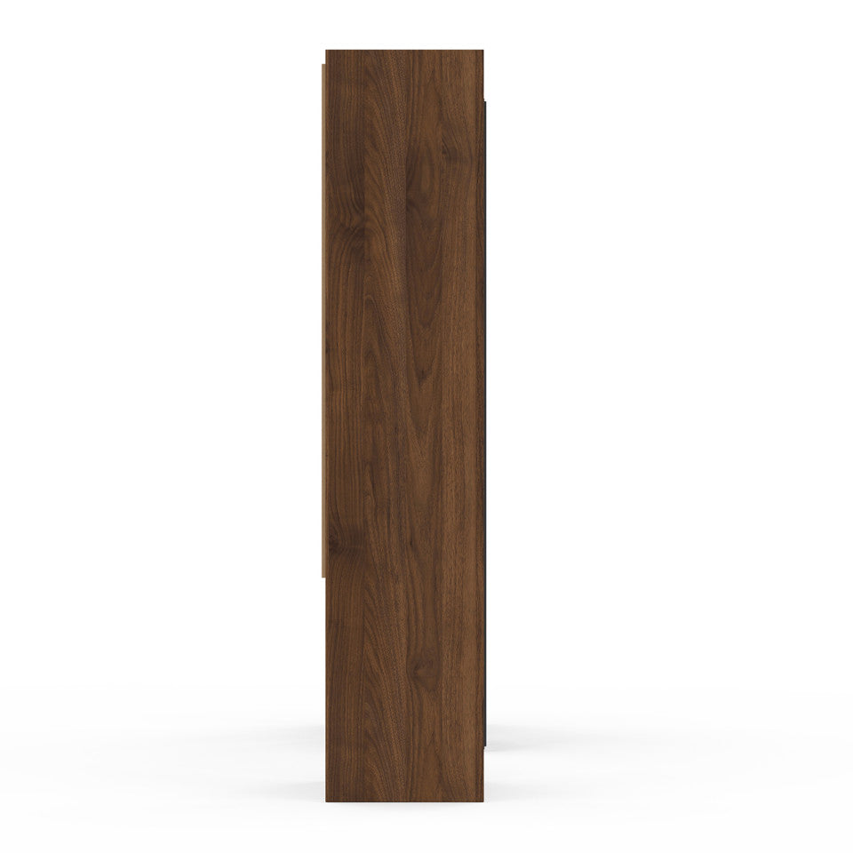 Dressing Justine extensible 120-180cm effet noyer double colonne