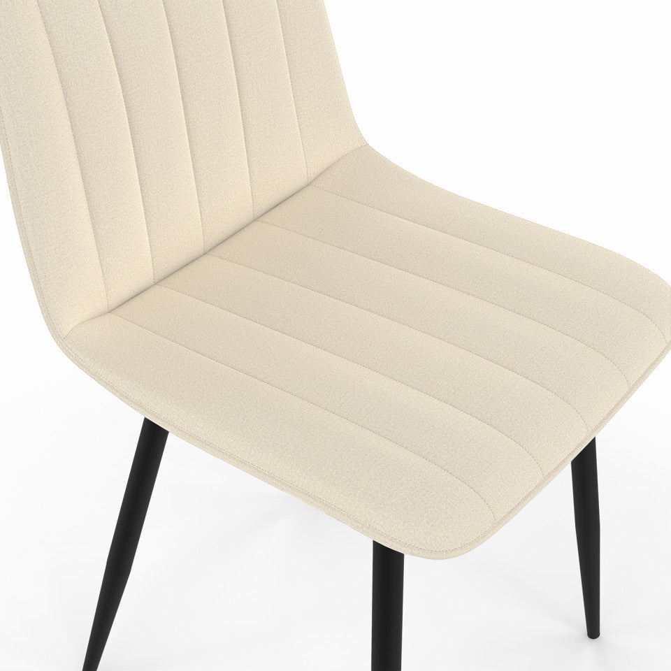 Chaises Fiona en velours mix de couleurs - lot de 6