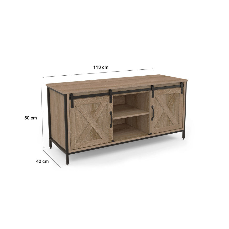 Meuble TV Cheyenne 2 portes L113cm