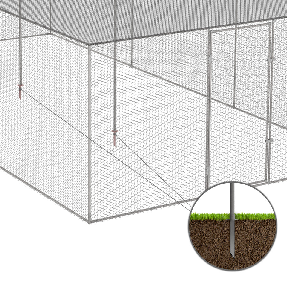 Volière grillagée 18m² - 6x3m