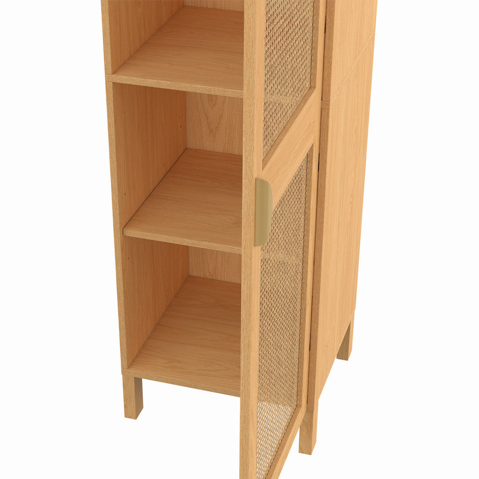 Armoire Eve 1 porte cannage H120cm