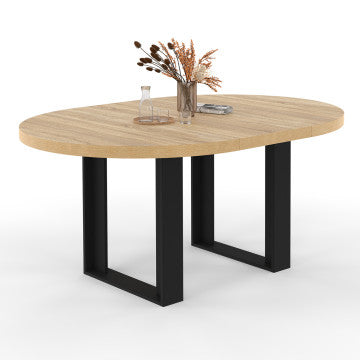 Table à manger ronde extensible Brixton Ø110-150cm