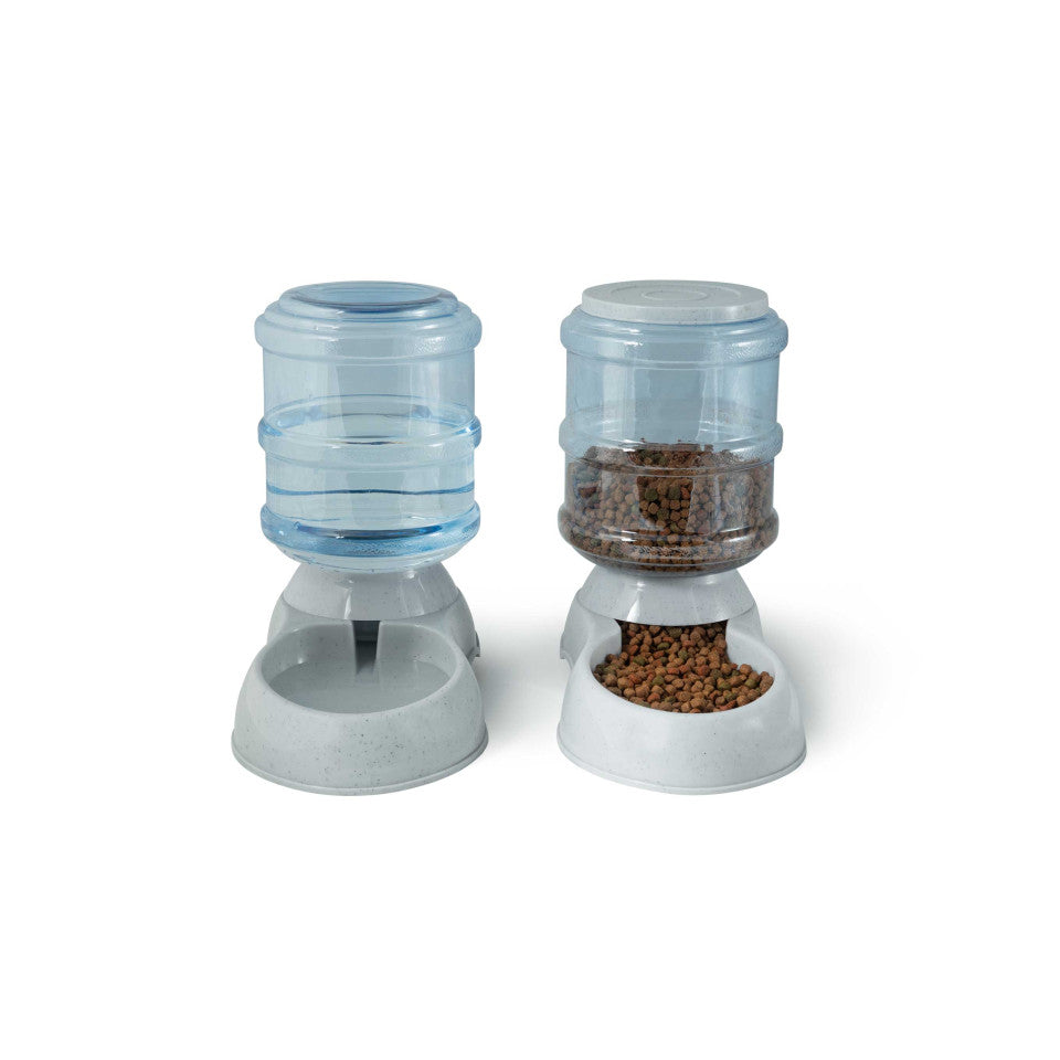 Distributeurs automatiques eau et nourriture pour animaux - Lot de 2