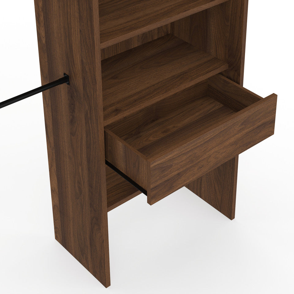Dressing Aline extensible 120-170cm effet noyer