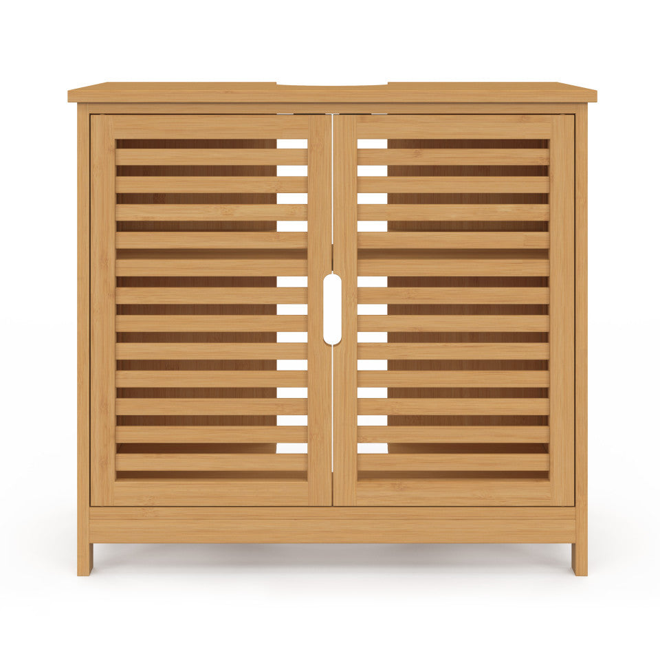 Meuble sous vasque Maya bambou 2 portes