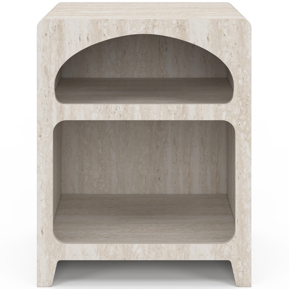 Tables de chevet Alyana organiques effet travertin - lot de 2