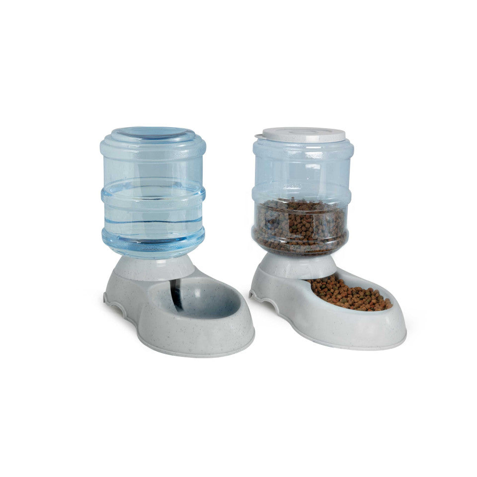 Distributeurs automatiques eau et nourriture pour animaux - Lot de 2