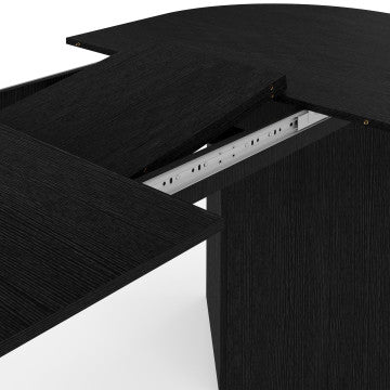 Table à manger extensible Gabin 160-200cm noire