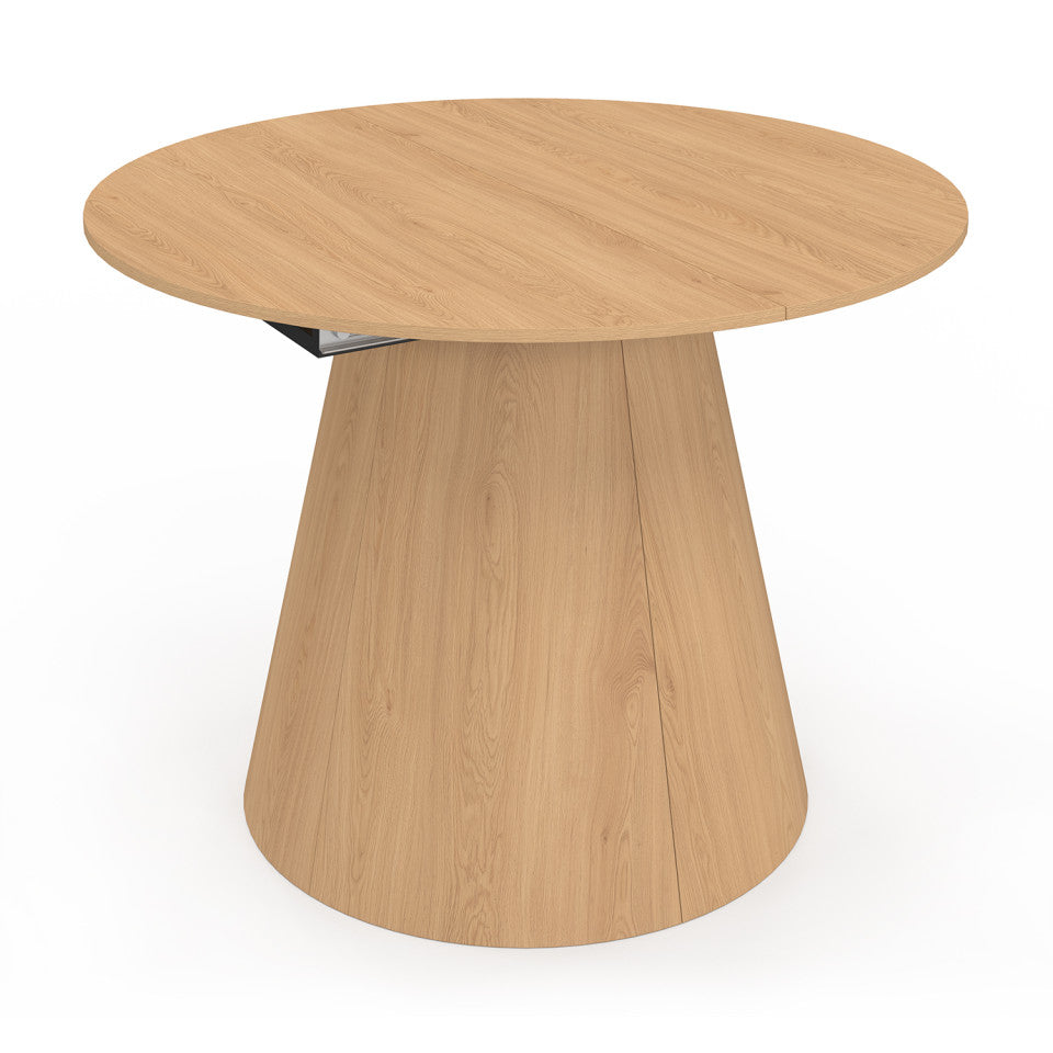 Table à manger ronde extensible Elvis bois Ø110-150cm