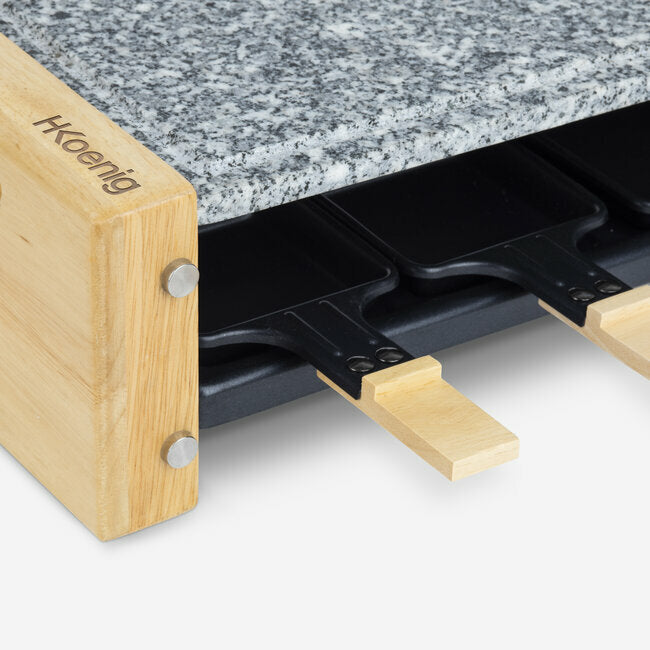 Raclette et pierre à cuire 6 personnes design bois