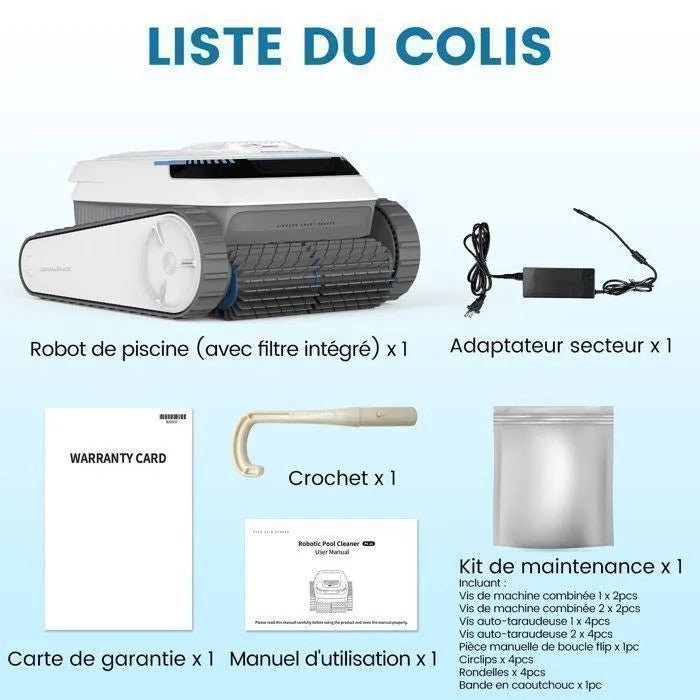 Robot nettoyeur de piscine sans fil PC 10