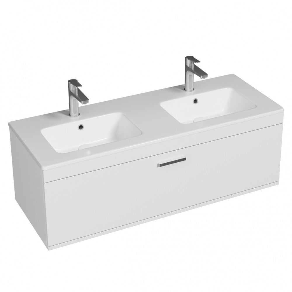 Meuble double vasque Rubite 1 tiroir 120 cm