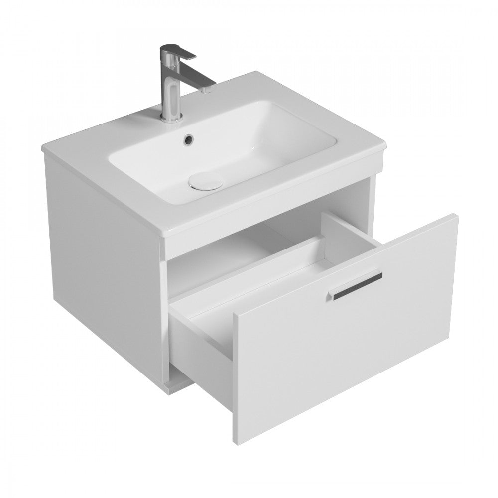 Meuble simple vasque Rubite 1 tiroir 60 cm