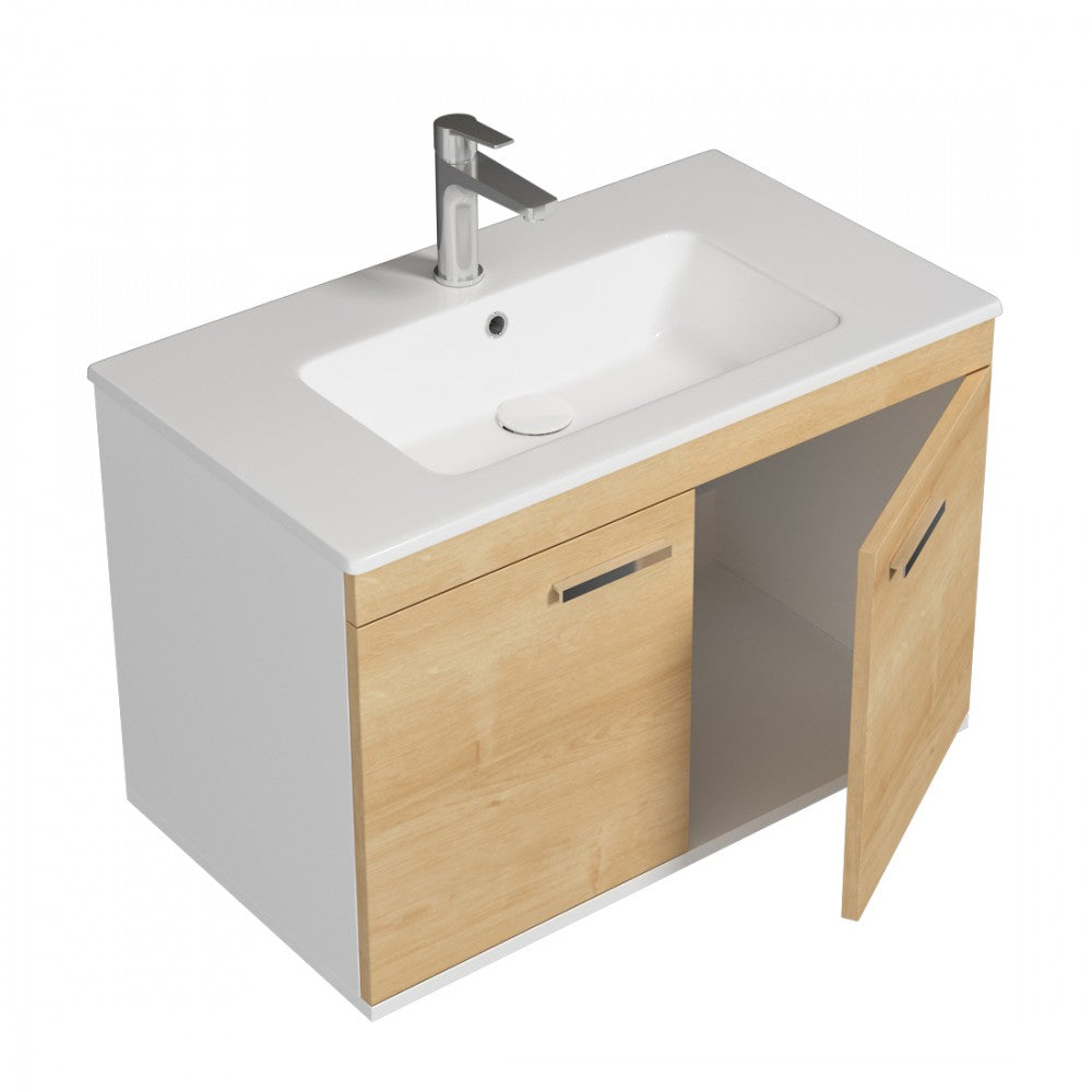 Meuble simple vasque Rubite 2 portes 100 cm