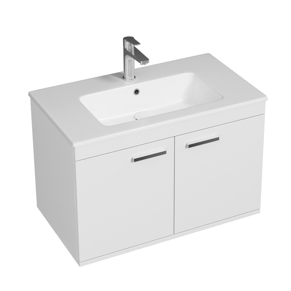 Meuble simple vasque Rubite 2 portes 100 cm