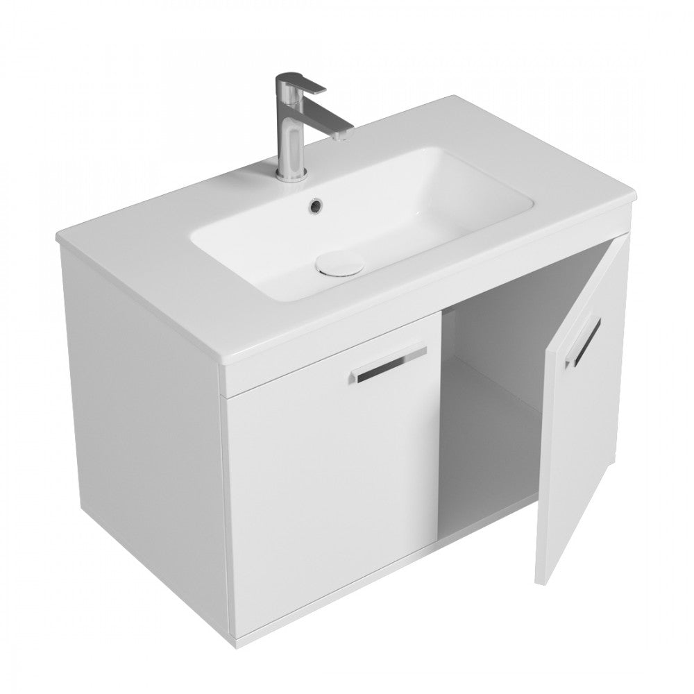 Meuble simple vasque Rubite 2 portes 100 cm