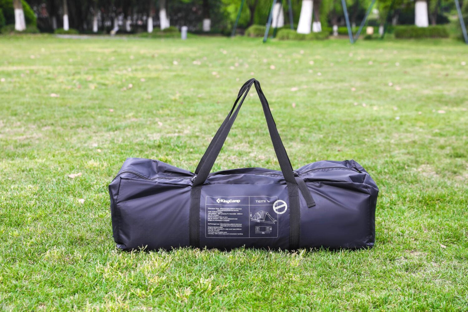Tente de camping familiale 4 places Temi - Kingcamp - Dimensions : 500 x 220 x 200 cm