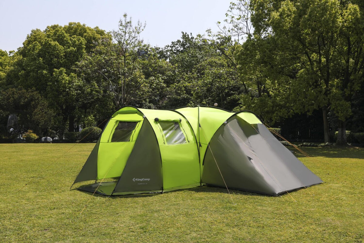 Tente de camping familiale 8 places Torino Kingcamp - Dimensions : 600 x 570 x 203 cm