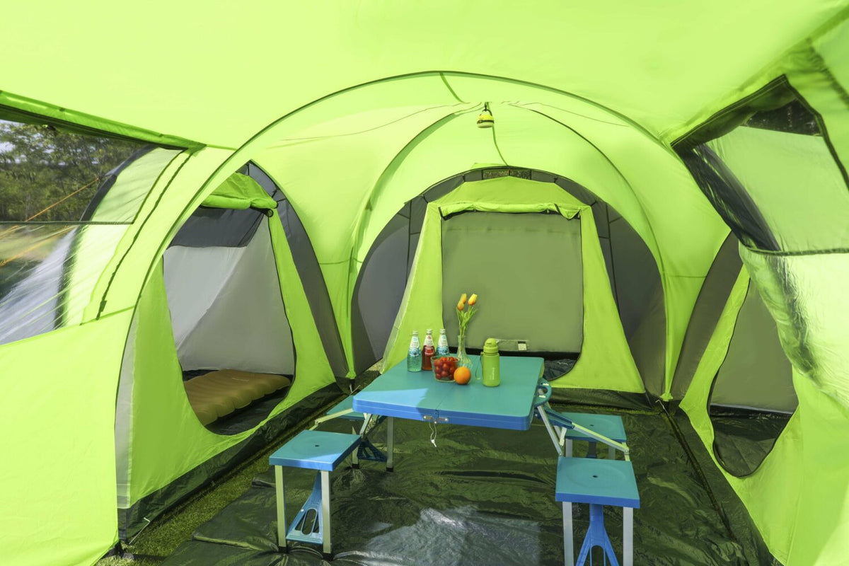 Tente de camping familiale 8 places Torino Kingcamp - Dimensions : 600 x 570 x 203 cm