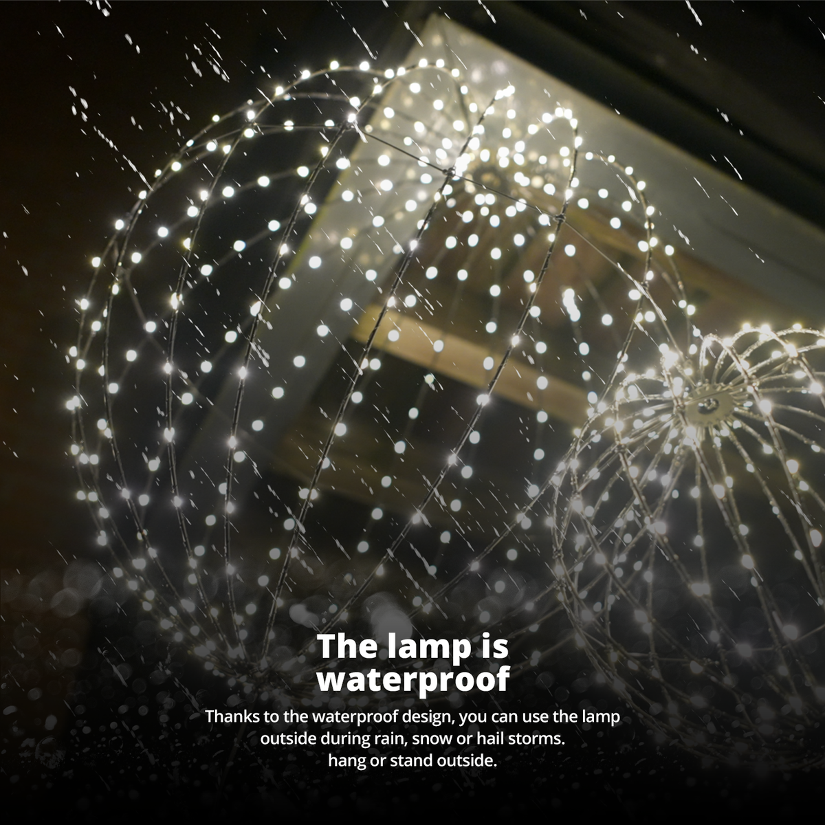 Boule lumineuse intelligente pour intérieur et extérieur - 60 cm