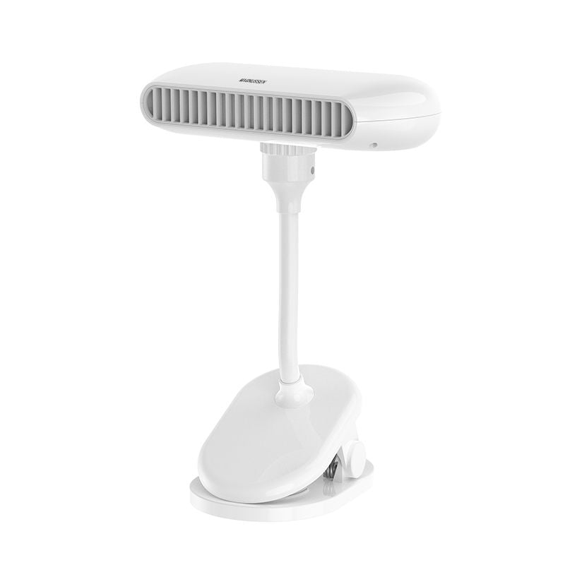 Ventilateur portable compact blanc avec clip