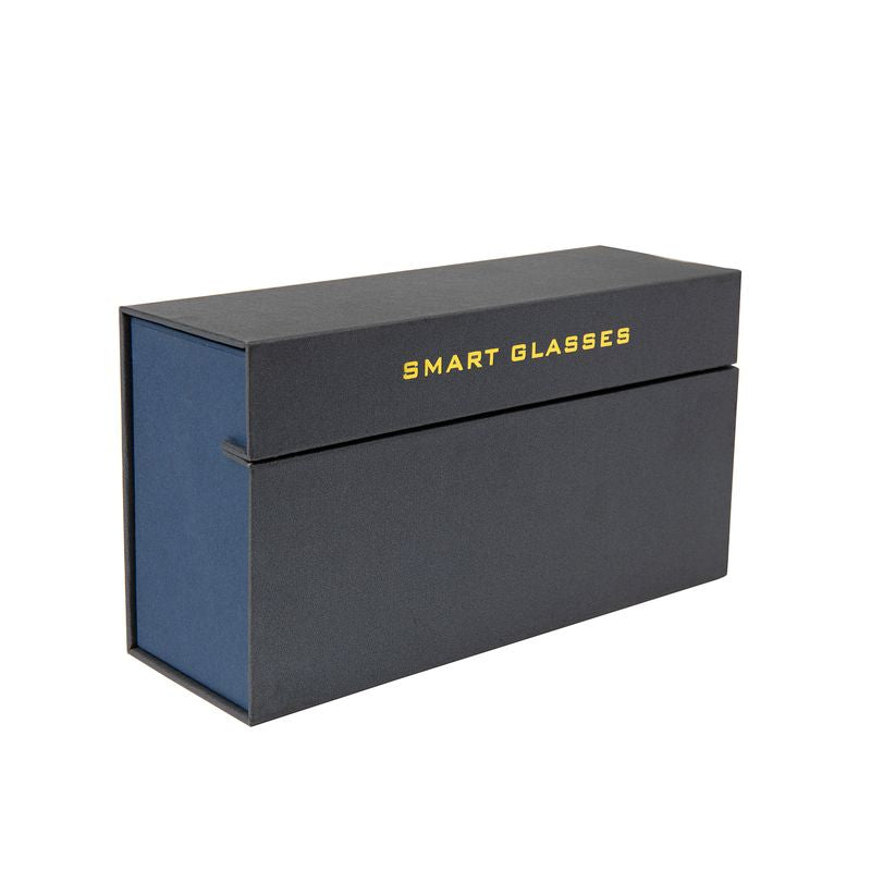Lunettes audio connectées - blanches & verres bleus