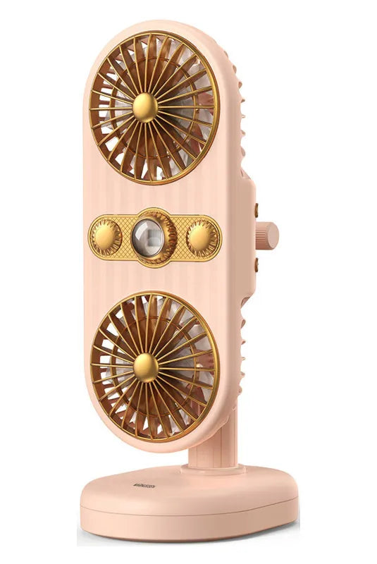 Ventilateur portable rose avec clip de fixation