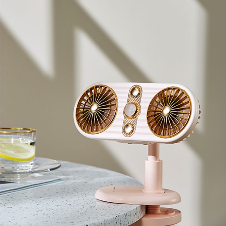 Ventilateur portable rose avec clip de fixation