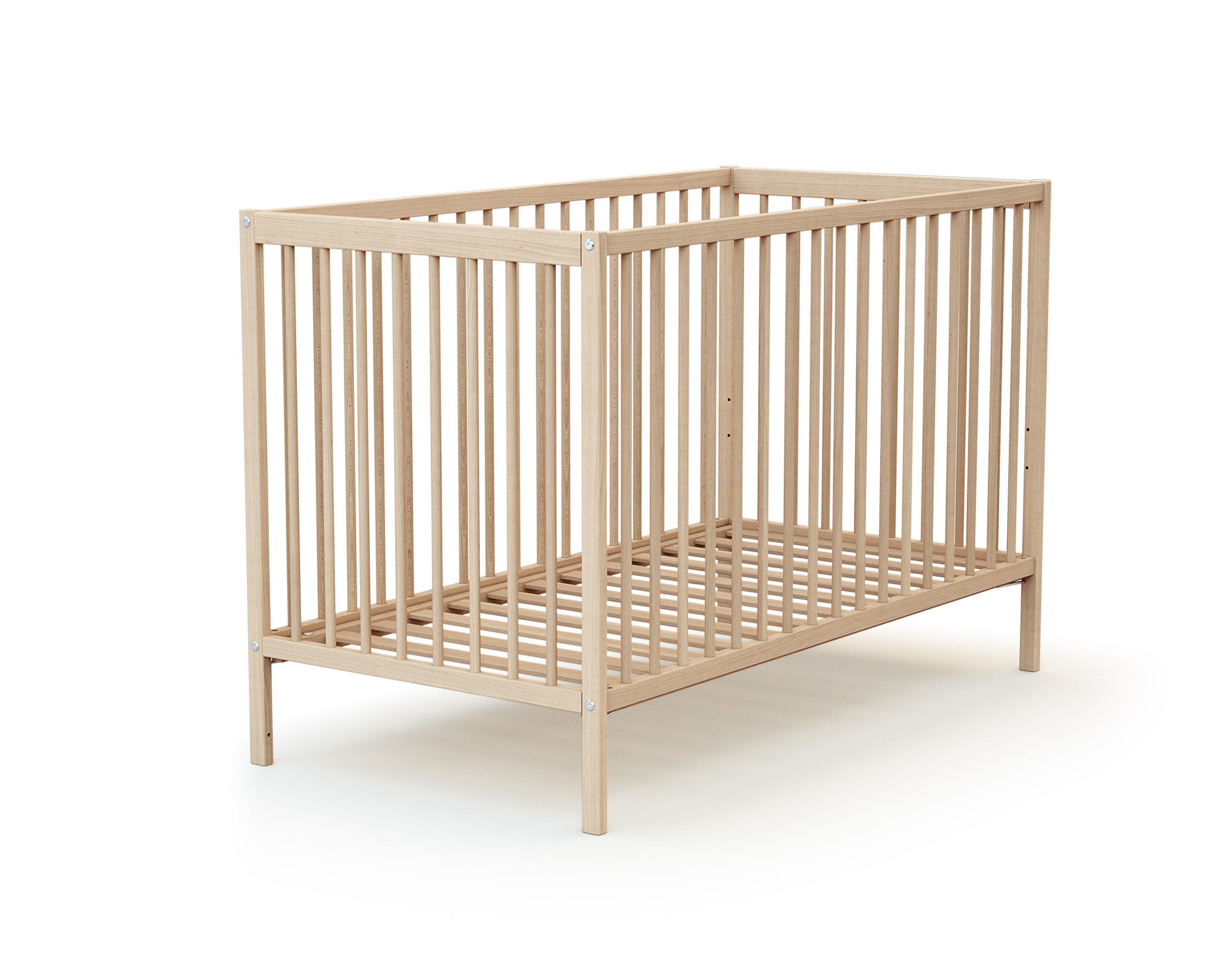 Lit bébé en bois SONA Hêtre Brut 60 x 120 cm